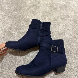 Elegant Navy Ankle Booties